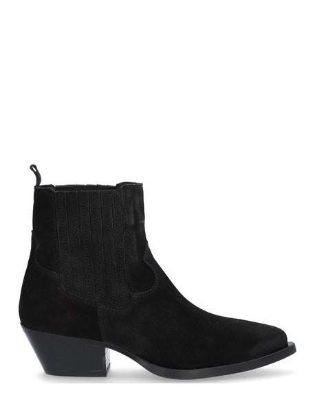 BOTIN WESTERN GAMUZA NEGRO 2074