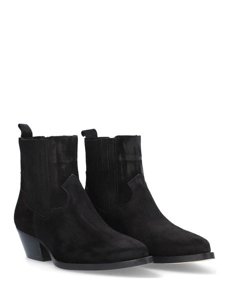 BOTIN WESTERN GAMUZA NEGRO 2074