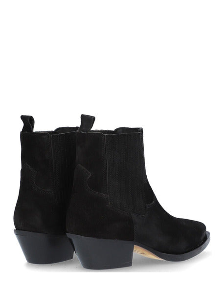 BOTIN WESTERN GAMUZA NEGRO 2074