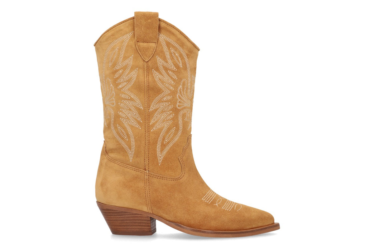 Bota Western cuero Beige